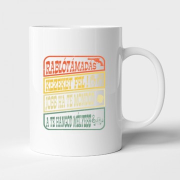 Rablótámadás, kezeket fel! (kopott) Bögre