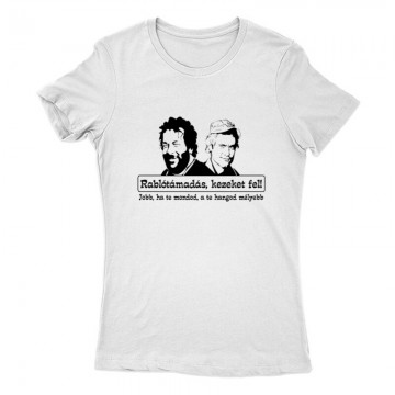 Rablótámadás, kezeket fel! (two face) Női Póló