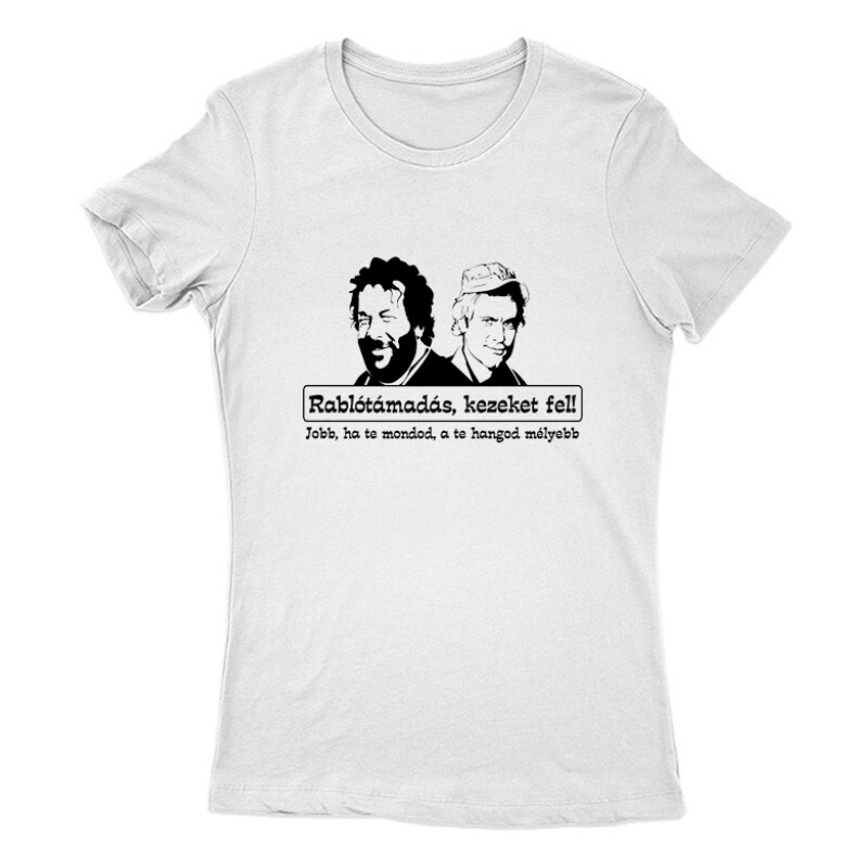Rablótámadás, kezeket fel! (two face) Női Póló