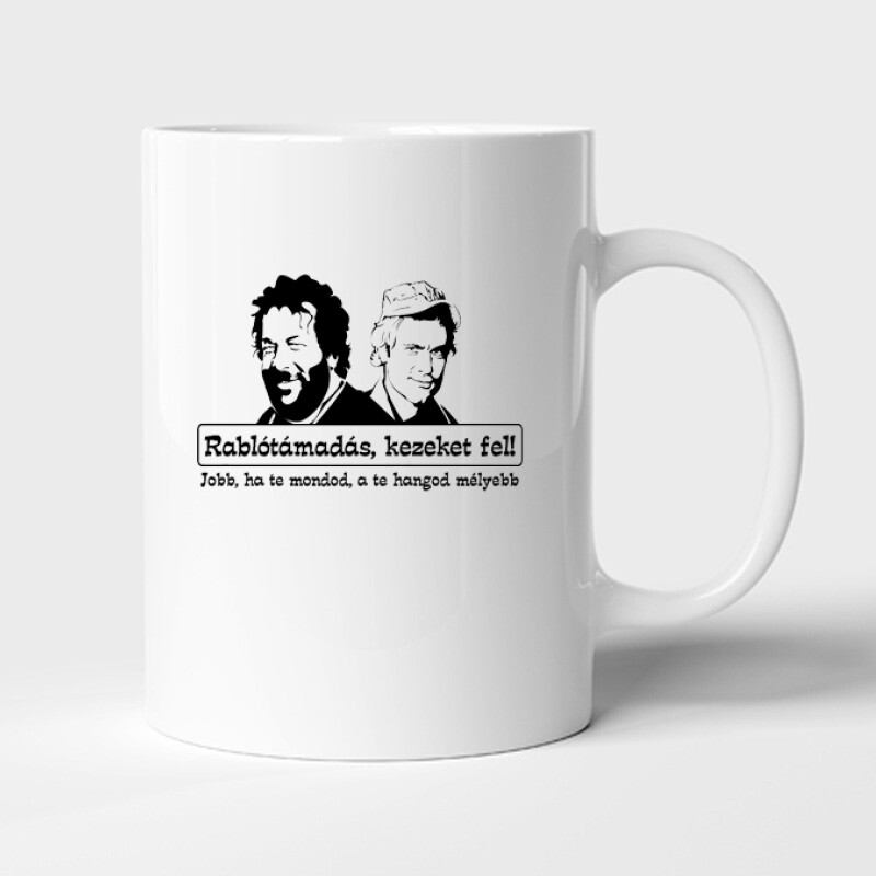 Rablótámadás, kezeket fel! (two face) Bögre