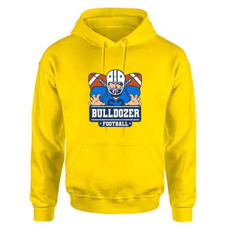 Bulldozer Football Unisex Kapucnis Pulcsi