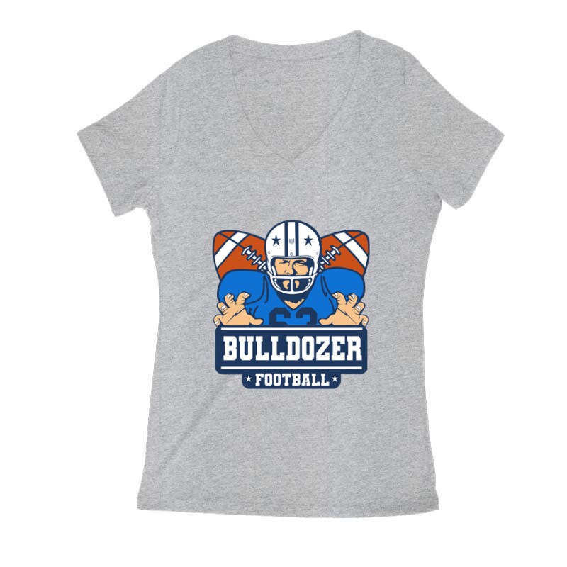 Bulldozer Football Női V Kivágott póló