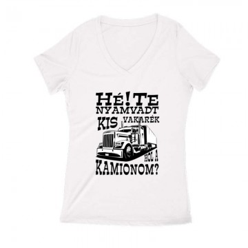 Hol a Kamionom? Női V Kivágott póló
