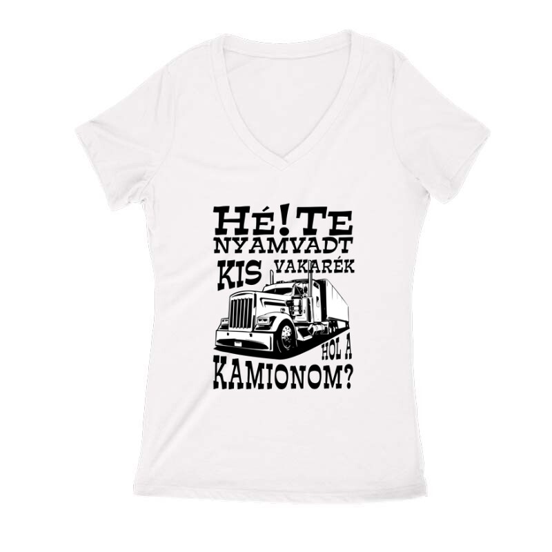 Hol a Kamionom ? Női V Kivágott póló