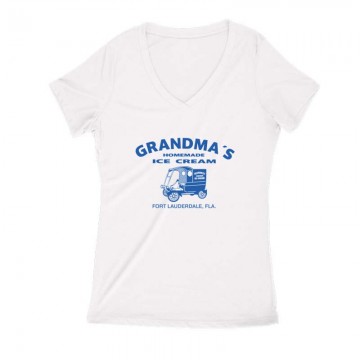 Grandma's homade ice cream Női V Kivágott póló
