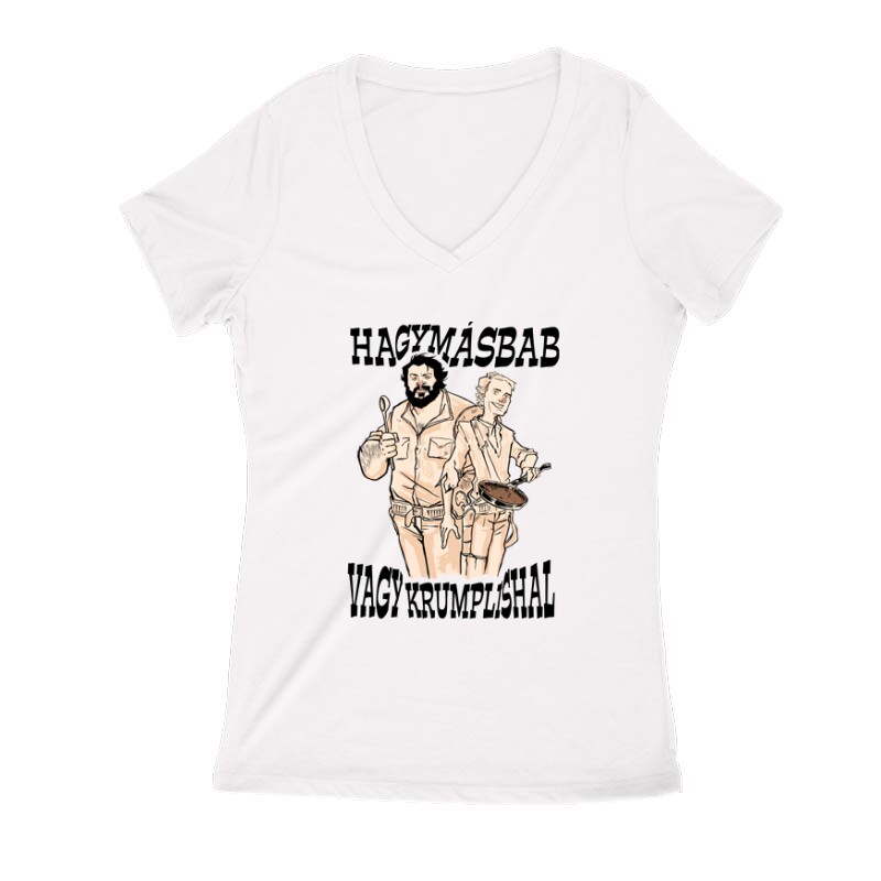 Hagymásbab vagy krumplishal western Női V Kivágott póló