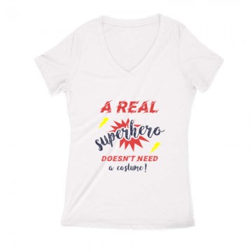 Real Superhero Női V Kivágott póló