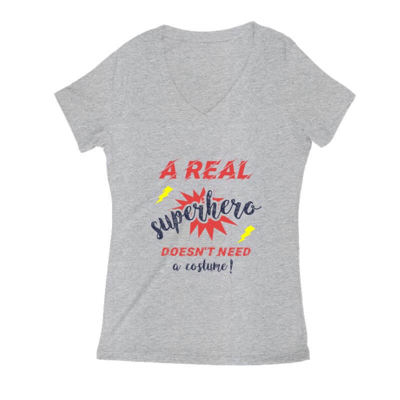 Real Superhero Női V Kivágott póló