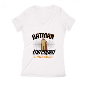 Batman the caped crusader Női V Kivágott póló