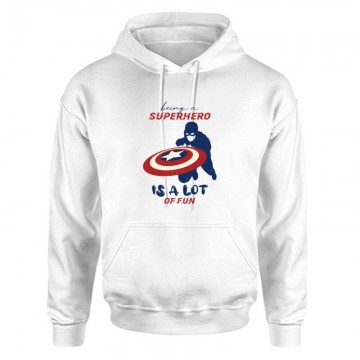 Being a superhero Unisex Kapucnis Pulcsi