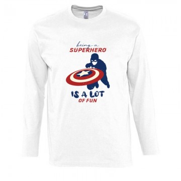 Being a superhero Hosszú Ujjú Póló