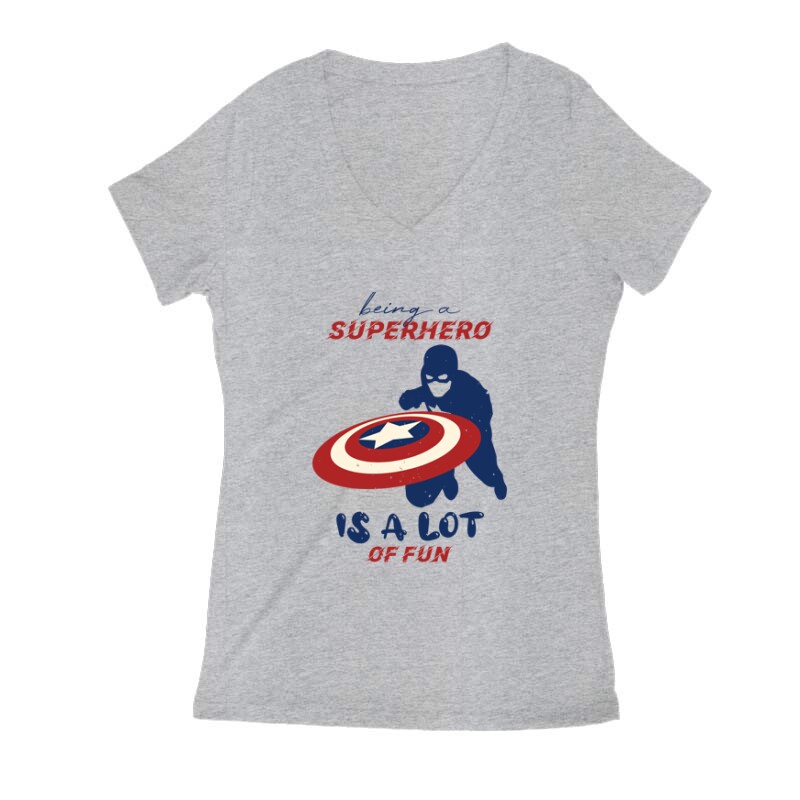 Being a superhero Női V Kivágott póló
