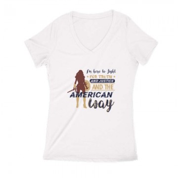 I’m here to fight for truth Női V Kivágott póló