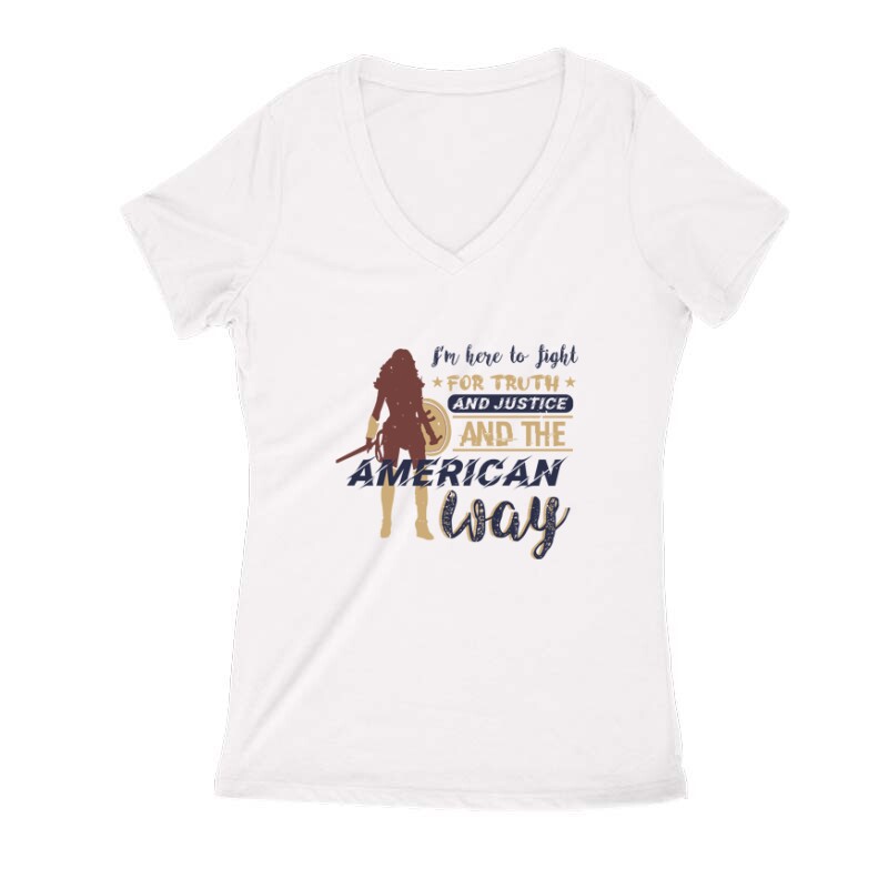 I’m here to fight for truth Női V Kivágott póló