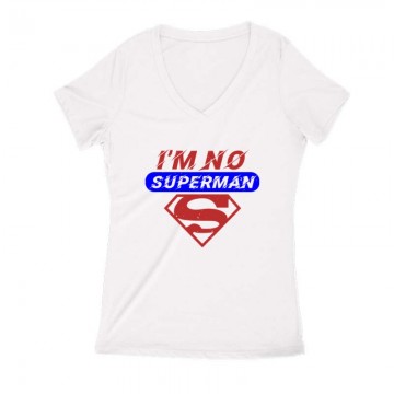i’m no superman Női V Kivágott póló