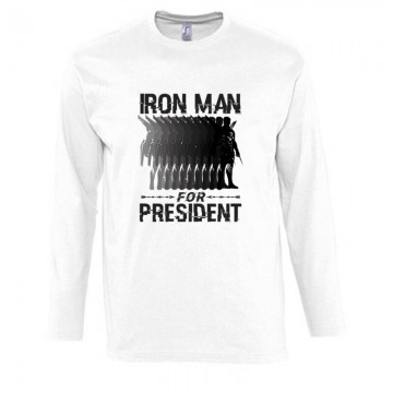 Iron man for president Hosszú Ujjú Póló