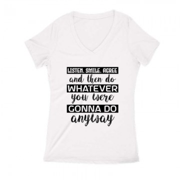 Gonna do anyway Női V Kivágott póló