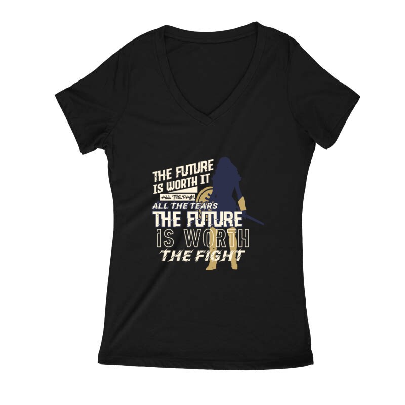 The future is worth it Női V Kivágott póló