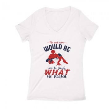 The real crime would be Női V Kivágott póló