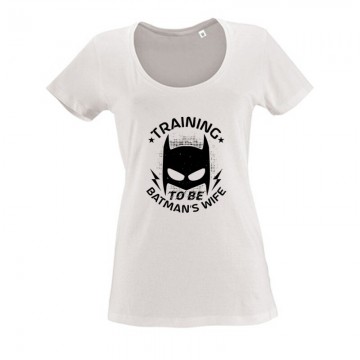 training to be batman’s wife Női O Nyakú Póló