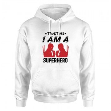trust me i am a superhero Unisex Kapucnis Pulcsi