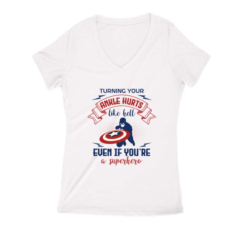 turning your ankle hurts Női V Kivágott póló