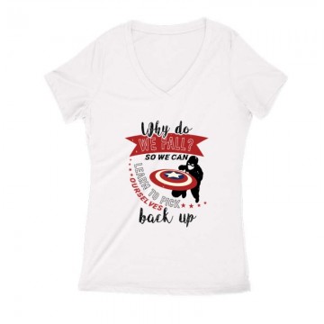 Why do we fall Női V Kivágott póló