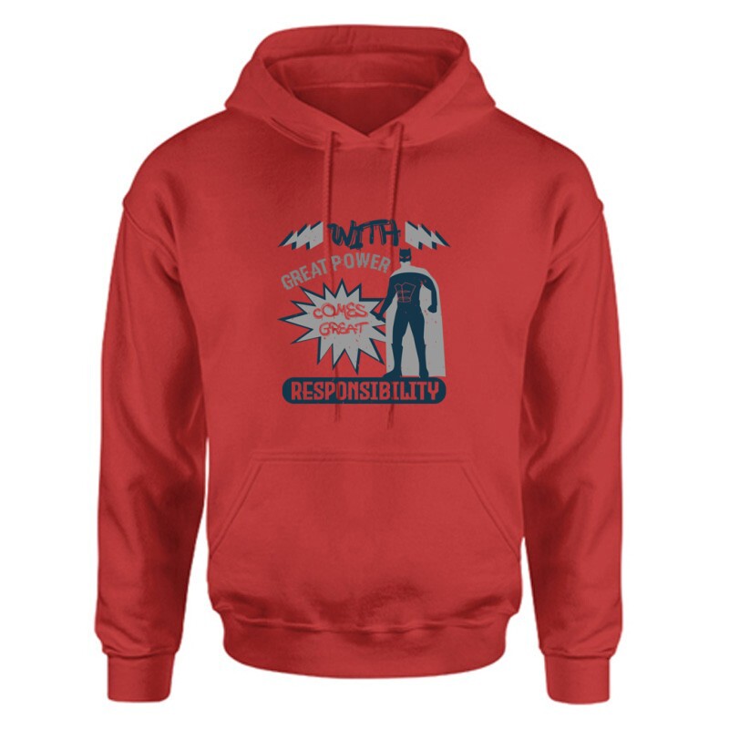 With great power Unisex Kapucnis Pulcsi