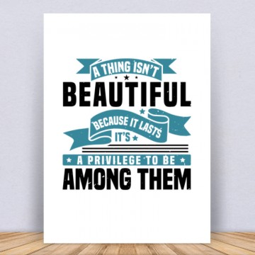 A thing isn’t beautiful Vászonkép