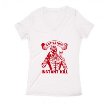 Activating instant kill Női V Kivágott póló