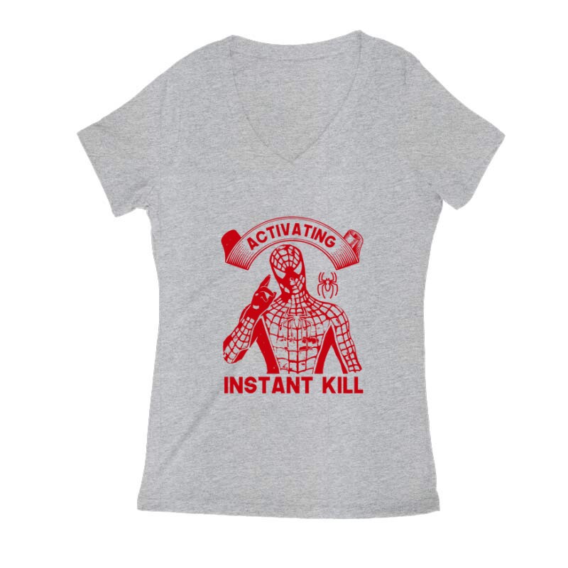 Activating instant kill Női V Kivágott póló