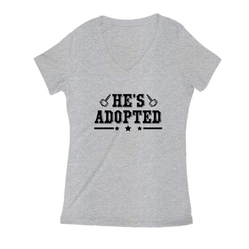He’s adopted Női V Kivágott póló