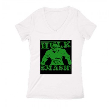 Hulk smash! Női V Kivágott póló