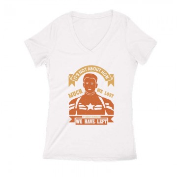 It's not about how much we lost Női V Kivágott póló