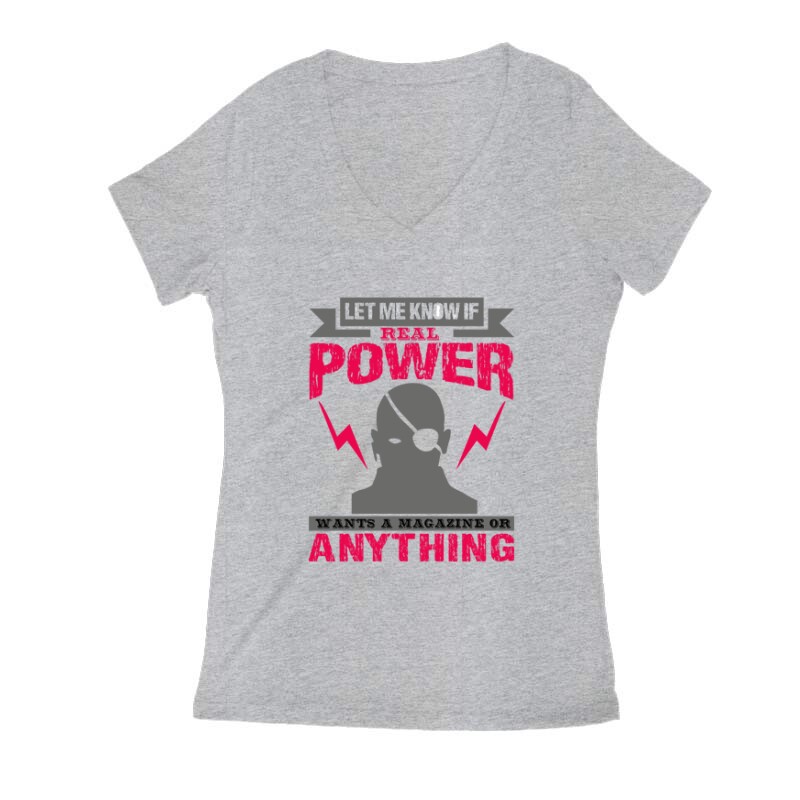 Let me know if ‘real power Női V Kivágott póló