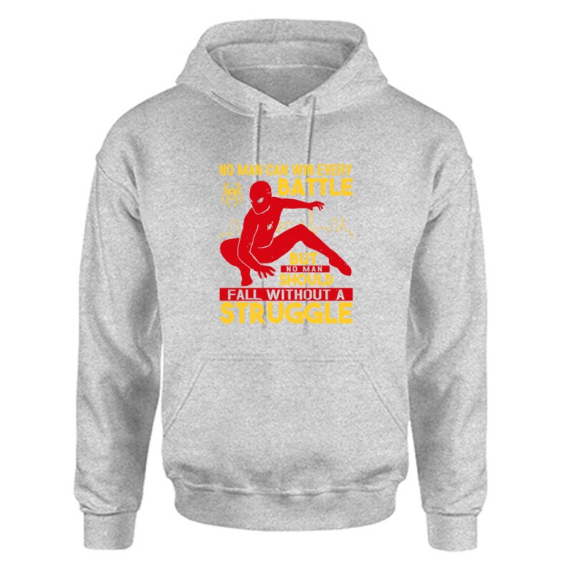 No man can win every battle Unisex Kapucnis Pulcsi