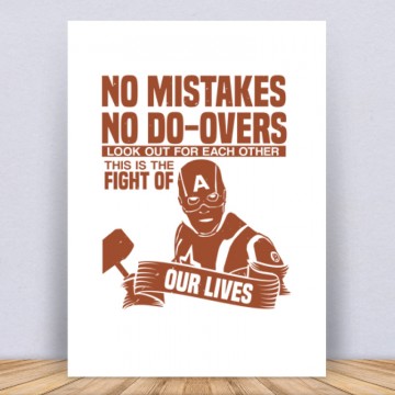 No mistakes. No do-overs Vászonkép