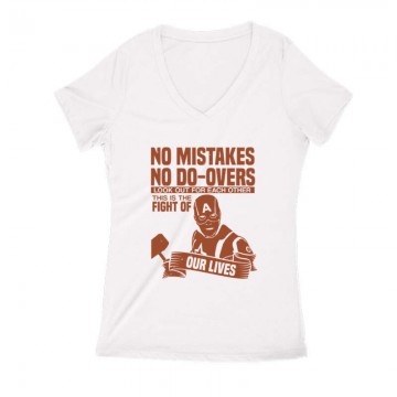 No mistakes. No do-overs Női V Kivágott póló