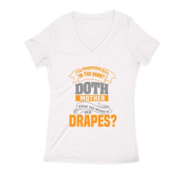 Shakespeare in the park Doth Női V Kivágott póló