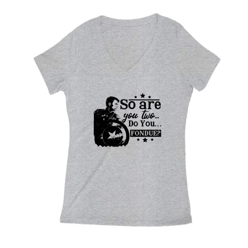 So are you two…do you…fondue Női V Kivágott póló