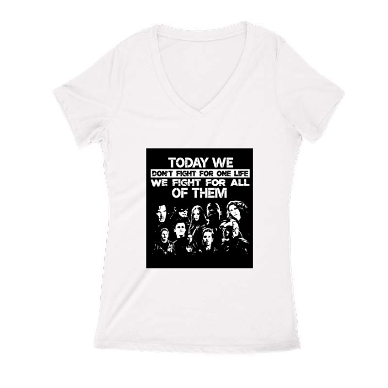 Today we don’t fight for one Női V Kivágott póló