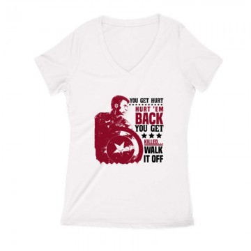 You get hurt, hurt 'em back Női V Kivágott póló
