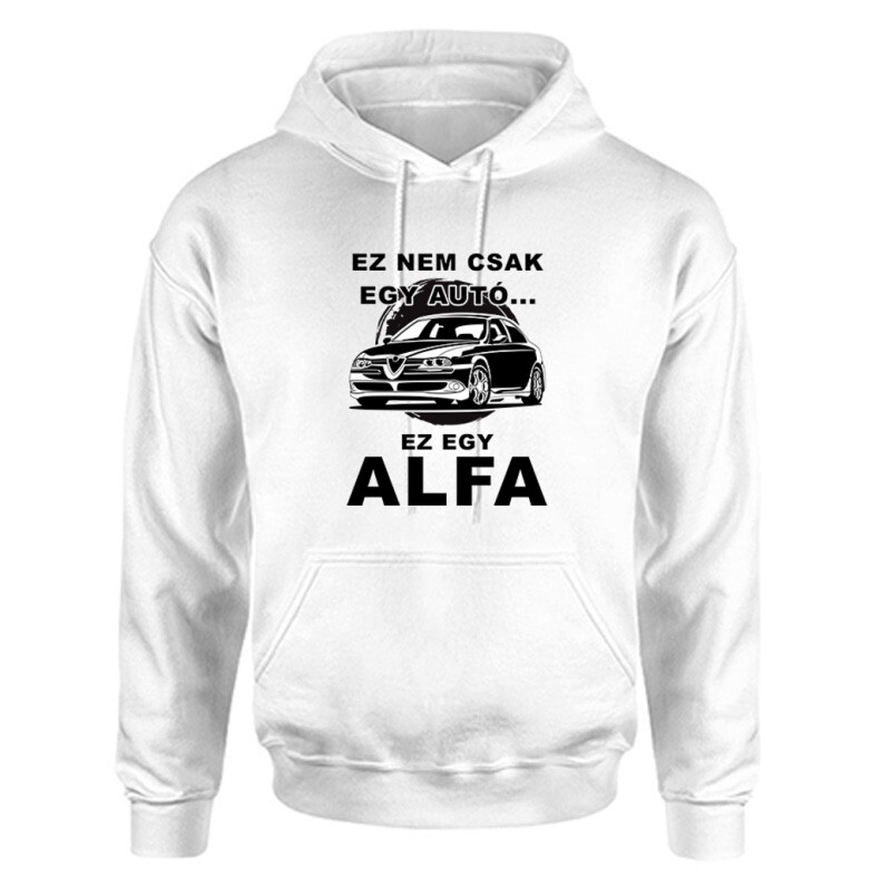 Nemcsak egy Autó (Alfa) Unisex Kapucnis Pulcsi