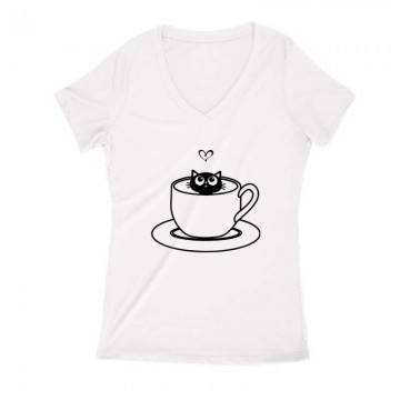 Catffee Női V Kivágott póló
