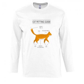 Cat petting guide Hosszú Ujjú Póló