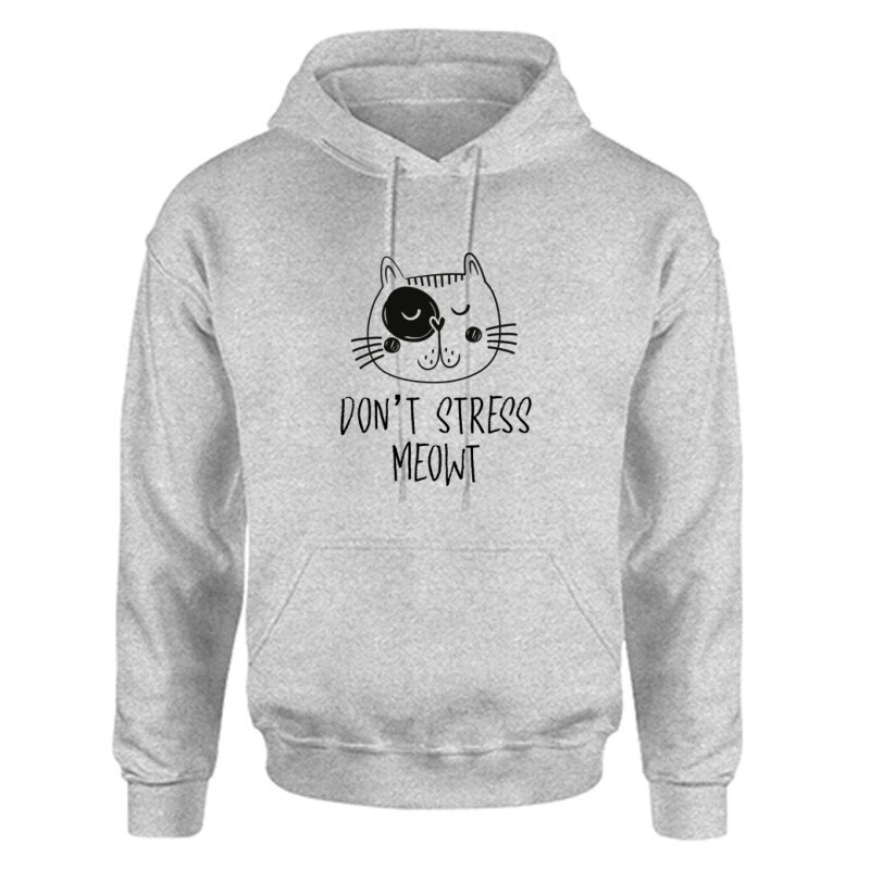 Don't Stress Meowt Unisex Kapucnis Pulcsi