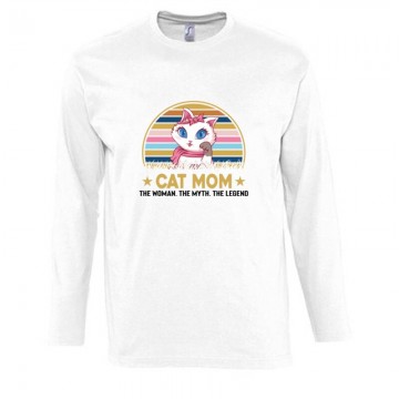 Cat mom the Legend Hosszú Ujjú Póló