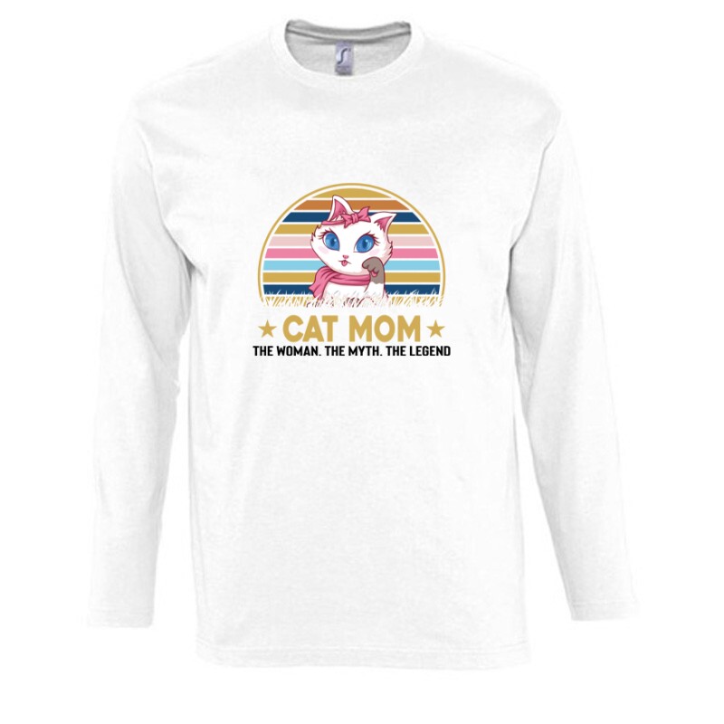 Cat mom the Legend Hosszú Ujjú Póló