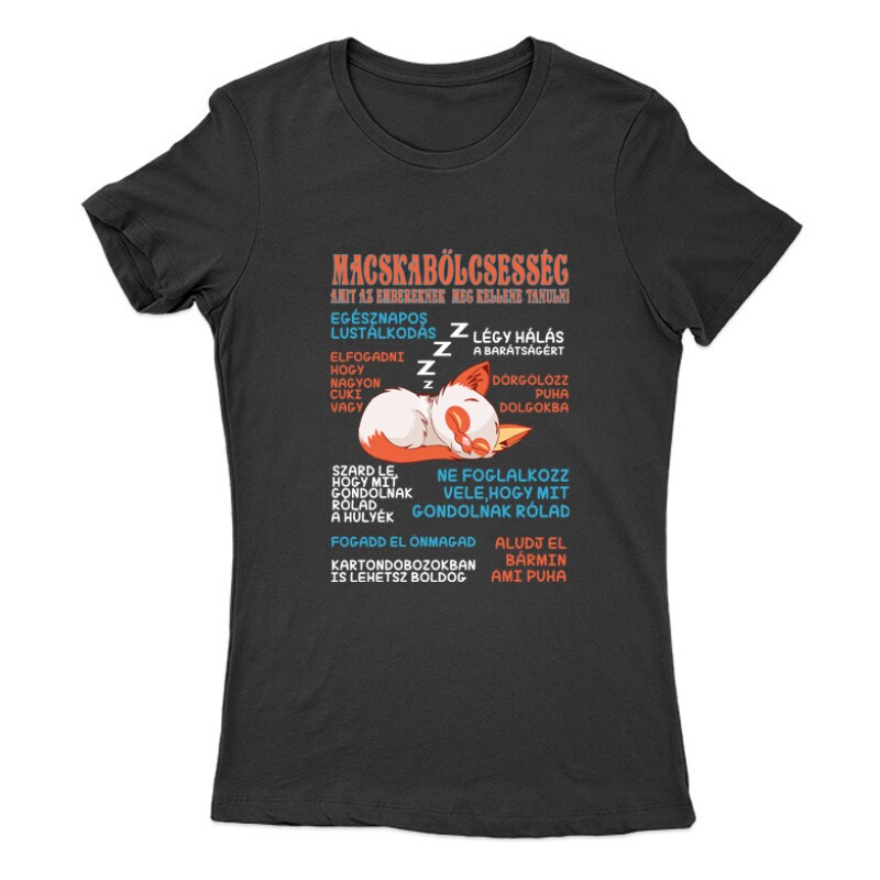 Macska Bölcsesség Női Póló