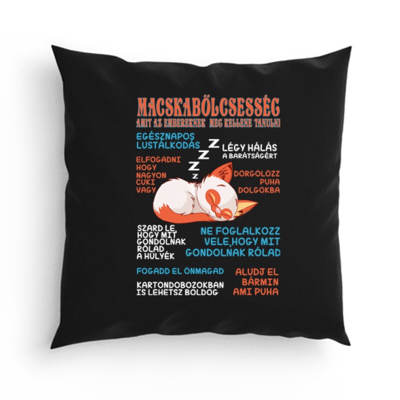 Macska Bölcsesség Párna